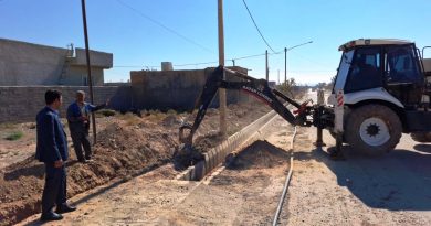 عملیات اجرایی لوله گذاری فضای سبز